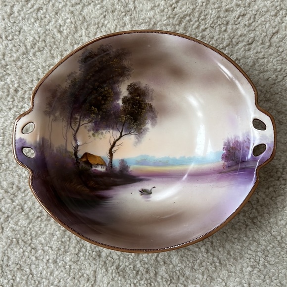 Gorgeous Vintage Noritake Hand Painted Serving Dish - Picture 5 of 14